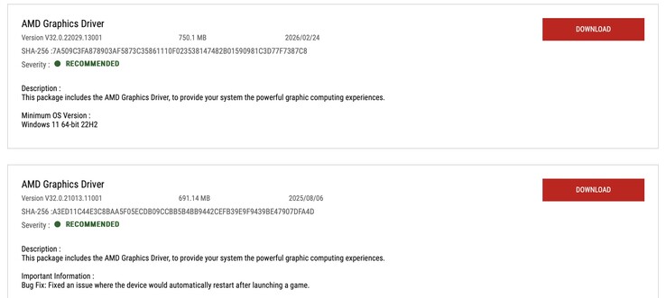 Il est intéressant de noter que la mise à jour du pilote se trouve sur la même branche que précédemment.