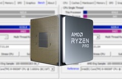 Le Ryzen 7 PRO 5750G sera doté des technologies PRO d'AMD destinées aux entreprises et de fonctions de sécurité améliorées. (Image source : AMD/CPU-Z - édité)