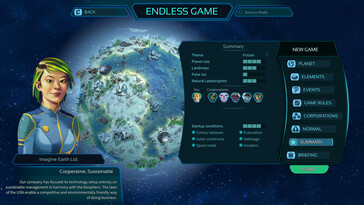 Sur l’image : une capture d’écran du jeu Imagine Earth.