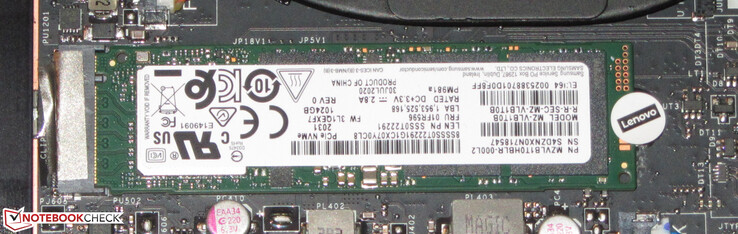 Un SSD NVMe sert de lecteur système.