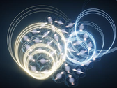 Lorsque les chercheurs irradient une fine couche d'iodure de nickel avec une impulsion laser ultrarapide, des caractéristiques en forme de tire-bouchon apparaissent. (Source : EurekAlert)