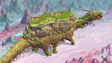 Une image montrant Onbu dans The Wandering Village. (Source de l'image : Steam)