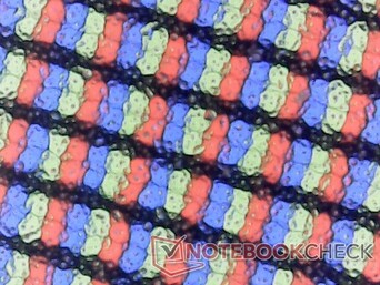 Le réseau de sous-pixels mats souffre d'un léger manque d'homogénéité