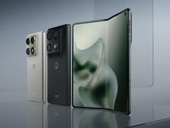 Le Razr Fold est disponible dans les couleurs certifiées Pantone Blackened Blue et Lily White. (Source de l'image : Motorola)