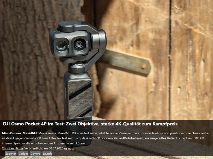 Notre avis sur le DJI Osmo Pocket 4P