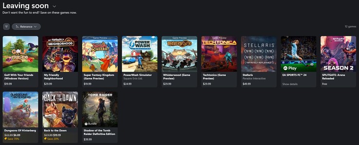 Jeux qui ne feront plus partie du Xbox Game Pass en juillet 2026.