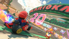 Course de Mario Kart World avec Mario au volant (Source : Nintendo of America)