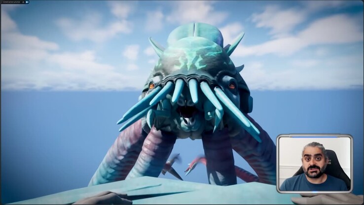 Une capture d'écran du dev vlog montrant le collecteur Leviathan dans Subnautica 2 (Image Source : Subnautica YouTube channel)