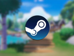Sur la photo, une capture d'écran officielle de Heartopia (floue) avec le logo Steam superposé (Source de l'image : Steam - édité)