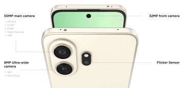 Le TCL Nxtpaper 70 Pro est doté d'une caméra arrière principale de 50 MP et d'une caméra frontale de 32 MP.