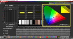 CalMAN ColorChecker calibré (espace colorimétrique cible : P3)