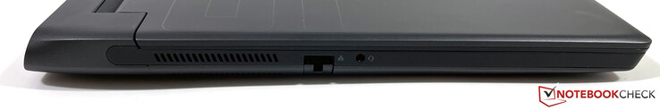 Côté gauche : Ethernet, stéréo 3,5 mm