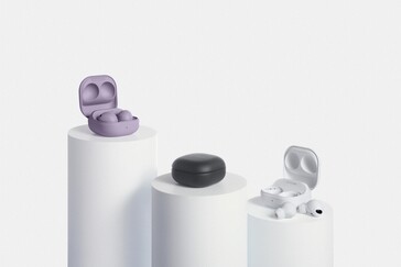 Samsung Galaxy Buds2 Pro - Variantes graphite, blanc et violet bora. (Image Source : Samsung)