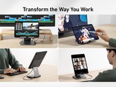 Le hub et support de tablette USB-C 8-en-1 d'Anker possède des capacités de recharge par passage. (Image source : Anker)