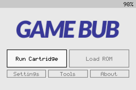 Le menu principal de l'ordinateur de poche rétro Game Buy est assez simple (Image source : Eli Lipsitz)