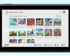 Menu de la carte de jeu virtuelle sur l'interface de la Nintendo Switch affichant des titres populaires tels que The Legend of Zelda : Tears of the Kingdom, Splatoon 3 et Pokémon Scarlet. (Source de l'image : Nintendo)