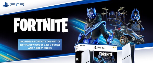 Le pack PS5 Fortnite Cobalt Star sorti pour le Black Friday 2024. (Source de l'image : Sony)