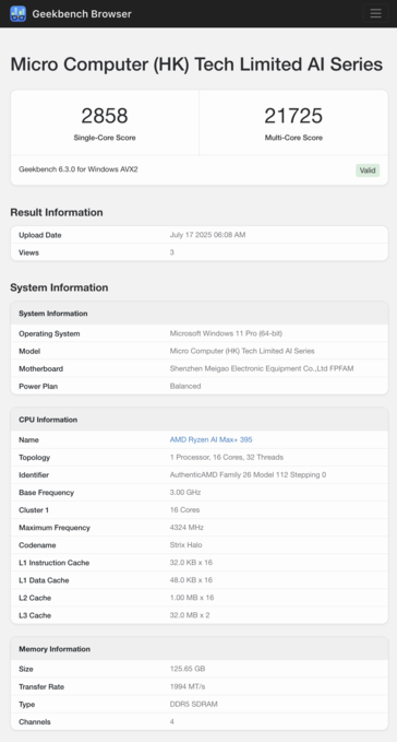 (Source : Geekbench)