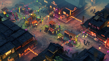 Une image représentant une ville dans Shadow Tactics: Blades of the Shogun.