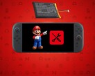 Batterie de la Switch 2 montrée avec la console et l'icône de l'assistance Nintendo