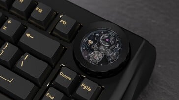 Clavier mécanique sans fil WS Nama Mouvement tourbillon Noir Eclipse. (Source de l'image : Wuque Studio)
