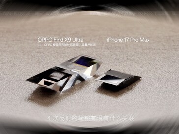 L'appareil photo à zoom périscopique 4x de l'iPhone 17 Pro semble minuscule ici.