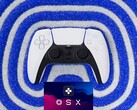 Retour haptique de la manette DualSense PS5 avec le logo DSX (Source de l'image : Sony PlayStation, Steam avec modifications)