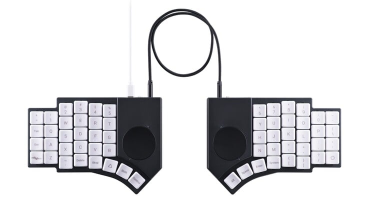 MoErgo Go60 split wireless mechanical keyboard wired mode (mode câblé)