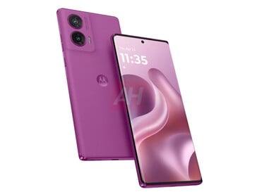 Image non officielle de l'option de couleur Cattleya Orchid pour le Moto G96. (Source de l'image : Android Headlines)