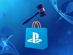 Le logo du PlayStation Store apparaît sous le marteau