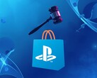 Le logo du PlayStation Store apparaît sous le marteau
