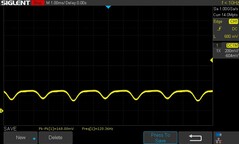 25% de luminosité : 120,36 Hz DC dimming