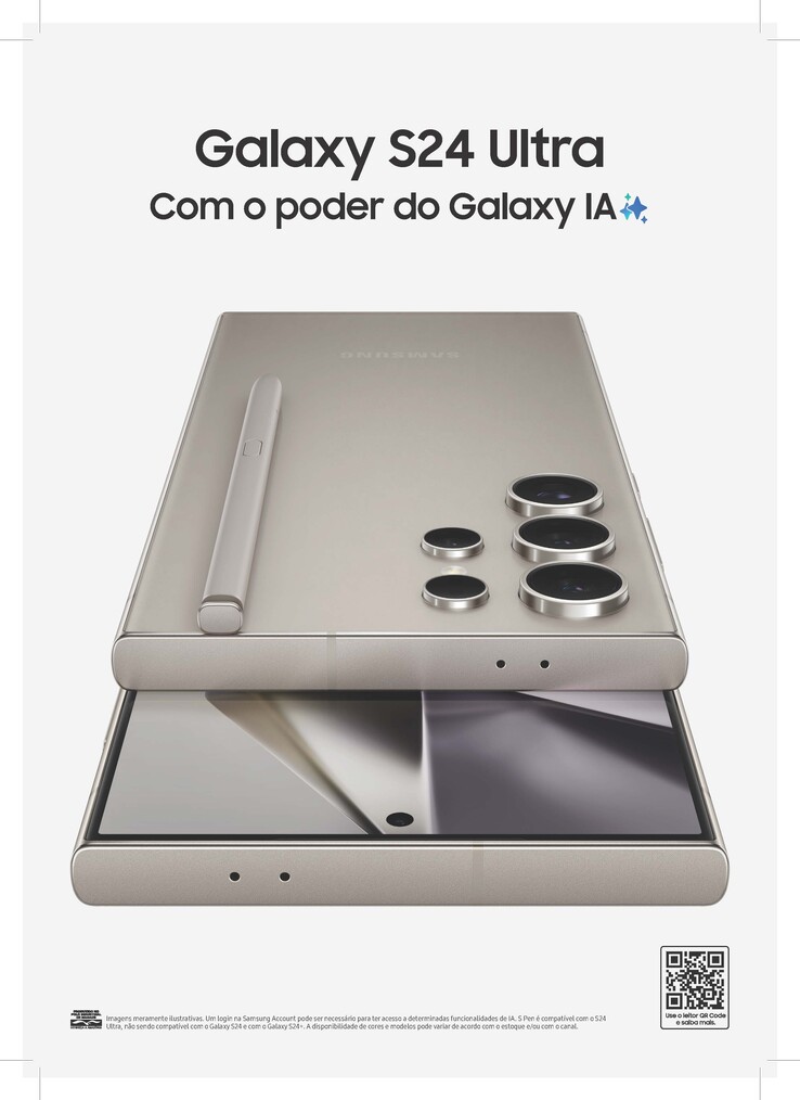 Une image promotionnelle à très haute résolution du Samsung Galaxy S24 Ultra. (Image via @sondesix)