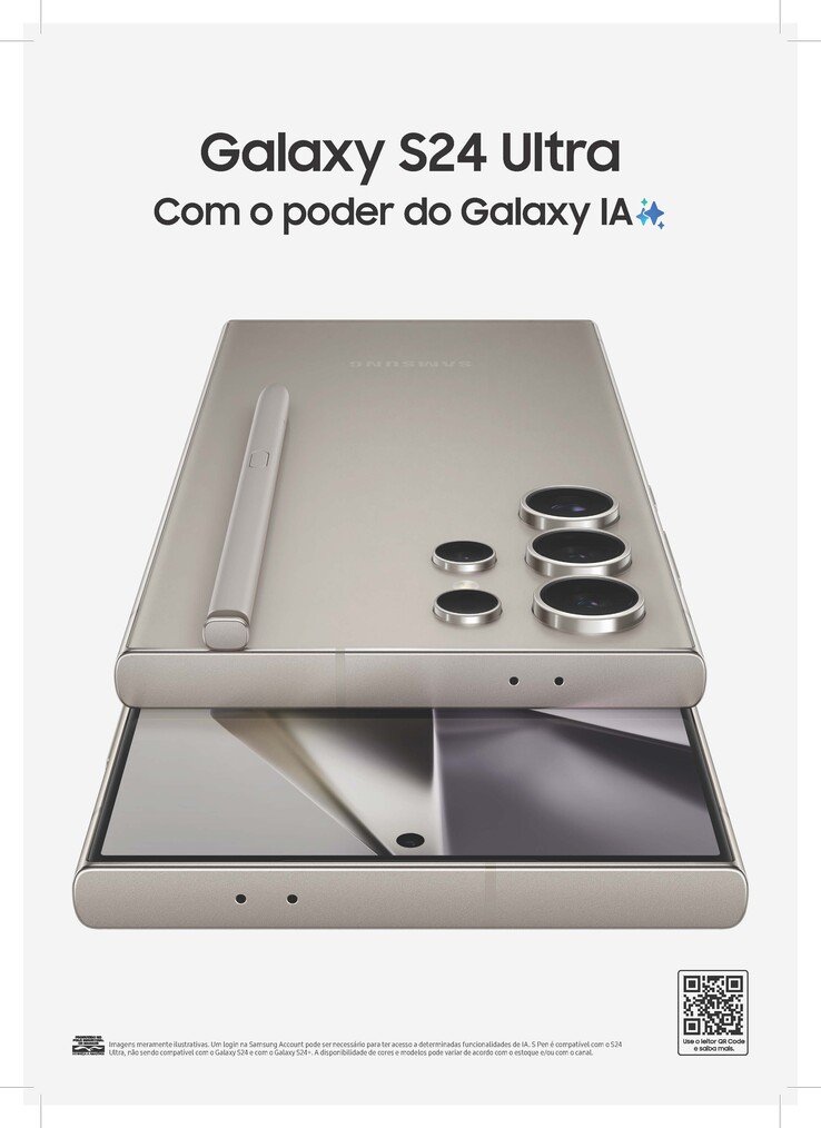 Une image promotionnelle à très haute résolution du Samsung Galaxy S24 Ultra. (Image via @sondesix)