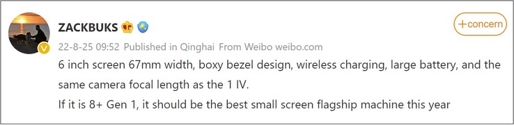 Commentaires sur le Sony Xperia 5 IV. (Source de l'image : Weibo - traduction automatique)