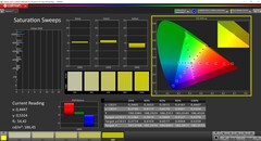 CalMAN saturation calibrée (espace couleur cible P3)