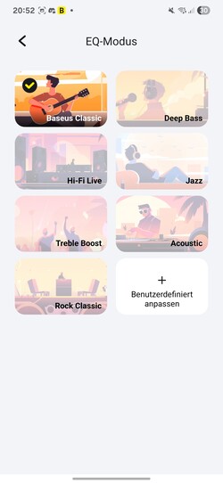 Baseus propose un égaliseur via une application