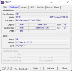 Carte mère CPU-Z