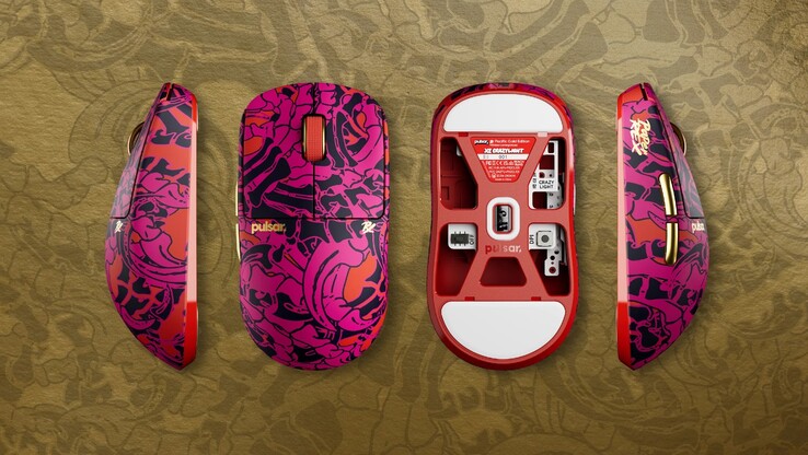 La RX Pacific Gold Edition ajoute des touches d'or et des motifs orange à la Pulsar X2 CrazyLight. (Source de l'image : Pulsar)