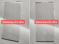 Le Galaxy S22 Ultra aura des bords fins sur tous les côtés. (Image source : @UniverseIce)