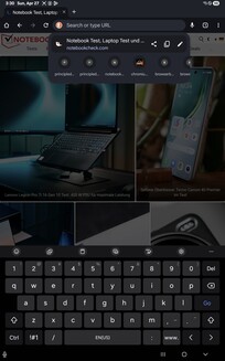 Clavier en mode portrait