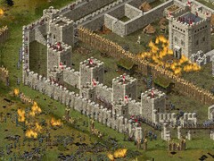 Une image représentant un château dans Stronghold : Definitive Edition, désormais en vente sur Steam.
