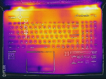 MSI GT63 Titan 8RG-046 - Relevé thermique, base (sollicitations maximales).