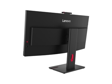 Vue arrière du moniteur Lenovo ThinkVision T34WD.