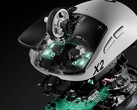 Vue éclatée de la souris Logitech G Pro X2 Superstrike d'origine.