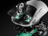Vue éclatée de la souris Logitech G Pro X2 Superstrike d'origine.