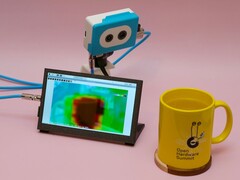Vue thermique d&#039;une tasse chaude (Image Source : Adafruit)