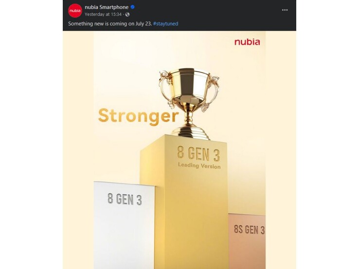 Nubia a révélé la date de lancement mondial du Z60 Ultra mis à jour via un teaser sur Facebook (Source : Nubia Facebook)