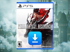 Boîte de Final Fantasy 7 Revelation pour PS5 affichée avec une icône de téléchargement