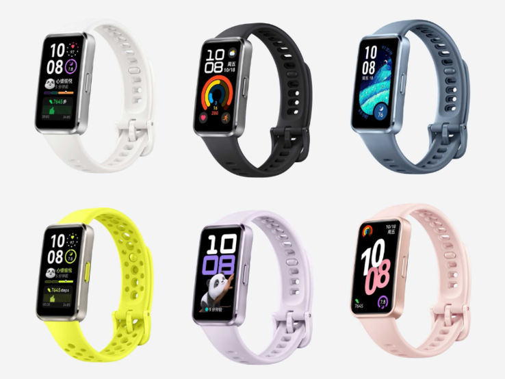 Le Huawei Band 10 sera disponible en six couleurs. (Source de l'image : Ruige Plays Digital via Weibo)
